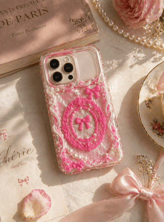 Pearl Duchess Fiyonk Detaylı Telefon Kılıfı